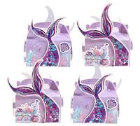 Roaring Good Time boîtes sirènes 3D et sacs cadeaux sirènes pour accessoires de babyshower et fête anniversaire thème sirènes 3D
