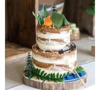 Roaring Good Time camping party cupcake toppers tree tent cupcake picks happy camping cake decorations for camping party supplies décoration de gâteau de camping