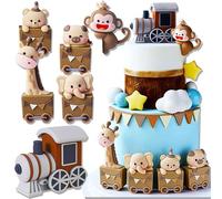 Roaring Good Time décoration de gâteau boho bébé animals décoration de gâteau avec boules brunes et dorées bears cake decoration décoration de gâteau d'anniversaire pour la douche de bébé