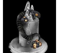Roaring Good Time décoration de gâteau serpent fantastique décoration de gâteau de sorcier gâteau boules d'or noir pour l'anniversaire fantasy fan party supplies