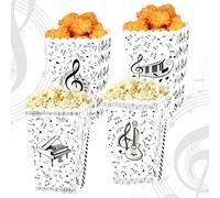 Roaring Good Time Fournitures de fête en forme de guitare musicale, sacs à bonbons, boîtes à popcorn, boîtes à bonbons pour musicien, fête d'anniversaire, thème rock