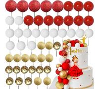 Roaring Good Time red ball topper gâteau ballons en or rose pour décoration de gâteau accessoires balles décorations de gâteau pour anniversaire mariage douche nuptiale babydouche