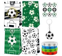 Roaring Good Time Sacs de fête de football pour sacs de football, porte-clés, bracelet en silicone, piñata de football, fournitures de fête pour enfants pour garçons
