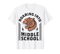 Roaring Into Middle School Boy Funny Tiger 1er Jour 6e année T-Shirt