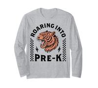 Roaring Into Pre K Tiger 1st Day Back to School Garçon Fille Enfant Manche Longue