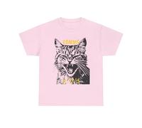 Roaring Kitty T-shirt graphique unisexe en coton lourd pour amoureux des chats, vêtements de fierté des animaux, cadeau amusant pour les propriétaires d'animaux, Rose pâle, S