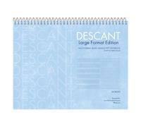 Roaring Spring Descant Cahier de musique à spirale, personnel unique et manuscrit large ligné multi-format, 28 x 21,6 cm, 64 pages, reliure supérieure, papier blanc épais de 9 kg