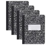 ROARING SPRING Lot de 4 cahiers de composition en graphe ligné avec couverture rigide 80 feuilles de couverture en marbre noir 24,8 x 19,1 cm