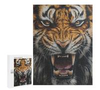 Roaring Tiger Illustration Puzzle 1000 Pièces Educa Jouet en Bois Cadeau Unique Décoration Intérieure Jeu Éducatif Challenge Toy Adultes Et Enfants À Partir De 14 Ans 500 PCS