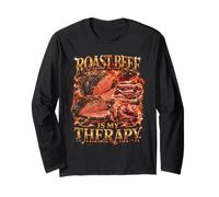 Roast Beef Therapy Funny Meat Lover Food Manche Longue
