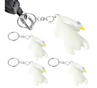 Roast Duck Ornament, 4X Color-Changing Rearview Mirror Pendant, Funny Luminous Car Interior Accessories, Cute Truck, RV Pendant for Fun and Creative Car Decoration