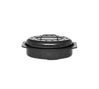 Roaster ovale couvert 33x20 cm - - Noir - Acier