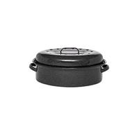 Roaster ovale couvert 46x32 cm - - Noir - Acier