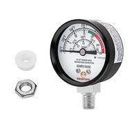 Roastove Roastove Store Manomètre pour autocuiseur avec boîtier noir, jauge de canette de pression, cadran de 5,1 cm, montage inférieur, joint inclus, écrou