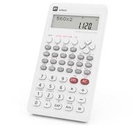 ROATEE Calculatrice Scientifique pour étudiants, écran à 2 Lignes, Calculatrice Scientifique avec 401 Fonctions, Calculatrice mathématiques de Bureau pour l'école (Blanche)