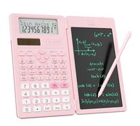 ROATEE Calculatrice Scientifique pour étudiants, écran à 2 Lignes, Calculatrice Scientifique avec 401 Fonctions, Calculatrice mathématiques de Bureau pour l'école (Rose)
