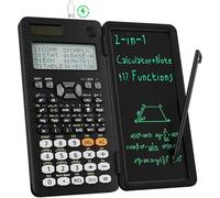 ROATEE Calculatrice Scientifique pour étudiants, écran à 2 Lignes, Calculatrice Scientifique avec 401 Fonctions, Calculatrice mathématiques de Bureau pour l'école (Noir)