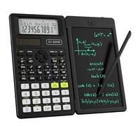 ROATEE Calculatrice Scientifique pour étudiants, écran à 2 Lignes, Calculatrice Scientifique avec 401 Fonctions, Calculatrice mathématiques de Bureau pour l'école (Noir Clair)
