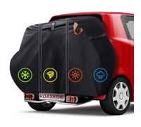 Roaxkois Couverture de Vélo pour 2 - Housse de Transport en Tissu Oxford 600D, Revêtement PU, Imperméable & Heavy Duty - Pour Porte-Arrière et Stockage Voyageur