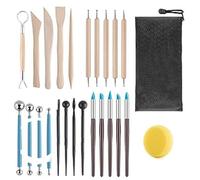 Roaxkois Set d'outils de poterie - 25 pièces d'outils en céramique, kit de gravure DIY, outils de modelage de l'argile, outils de sculpture en argile polymère pour le modélisme sculpture de bougies