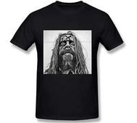 Rob Zombie Creative Men's Basic Short Sleeve T-Shirt Colorful Print Graphic Tee Shirts Black Manches Courtes(XX-Large)