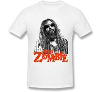 Rob Zombie Creative Men's Basic Short Sleeve T-Shirt Colorful Print Graphic Tee Shirts Black Manches Courtes(Large)