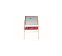 roba Tableau Rotatif sur Pied pour Enfant - Double Face Craie et Magnétique - Étagère Intégrée - Largeur 69 cm, Naturel, Petit