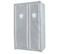 roba Armoire de Rangement en Tissu "Little Stars" 175 cm - pour Chambre Bébé - Gris