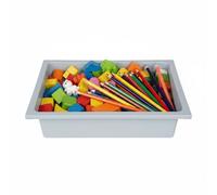 roba Bac de jeu Outdoor+ - Accessoires pour meubles de jeu d'extérieur, cuisine et table de boue - Insert pour sable, eau et idées de jeu - Environ 6-7 litres - Gris