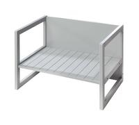 roba Banc Enfant 2en1 en Bois Réglable à 2 Hauteurs d'Assise - Convertible en Table ou Bureau d'Enfant 57 x 44 cm - Capacité max. 60 kg - Style Campagne - Gris