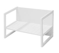 Roba Banquette Enfant Réglable Sur 2 Hauteurs D'assise - Convertible En Table - Style Campagne - Blanc Blanc
