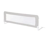 roba Barrière de Lit Enfant et Bébé Klipp-Klapp Inclinable et Antichute - Barre de Lit Rabattable - Longueur 135 cm - Hauteur 51 cm - Gris