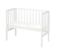 ROBA Berceau Cododo 2en1 Réglable ""safe asleep®"" 90 x 45 cm + Matelas + Barrière en Maille - Bois Laqué Blanc