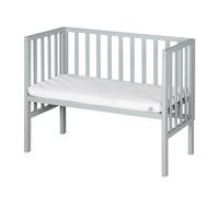 Roba Berceau Cododo Réglable 2en1 "Safe Asleep®" 90 X 45 Cm + Matelas + Barrière En Maille - Bois Laqué Taupe Gris