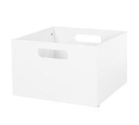 roba Boîte de Rangement en Bois pour Chambre d'enfant, Bac de Rangement avec Poignées pour Jouets et Déco - Blanc