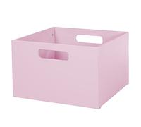 roba Boîte de Rangement en Bois pour Chambre d'enfant, Bac de Rangement avec Poignées pour Jouets et Déco - Rose