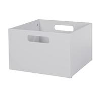 roba Boîte de Rangement en Bois pour Chambre d'Enfant, Bac de Rangement avec Poignées pour Jouets et Déco - Gris