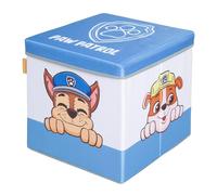 roba Boîte de Rangement et Siège Pliable Pat' Patrouille - Motifs des Chiens de la Série Populaire - Utilisable comme Tabouret pour Enfants - Bleu/Blanc
