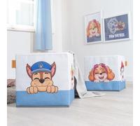 roba Boîte de Rangement Pat' Patrouille pour Enfants - Boîte Pliable pour Étagères - 27 x 27 cm - Boîte à Jouets avec Chase, Marcus, Stella & Ruben - Facile à Nettoyer