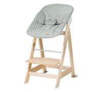 roba Born Up 2-en-1 Chaise Haute Évolutive avec Ensemble Transat Bébé Inclinable (Vert Givré/Bois Naturel)