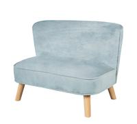 Roba Canapé Enfant En Velours Lil Sofa - Style Scandinave - Pieds En Bois Massif - Bleu Clair Bleu