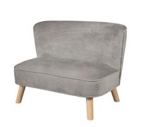 Roba Canapé Enfant En Velours Lil Sofa - Style Scandinave - Pieds En Bois Massif - Gris Gris