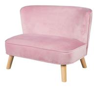 ROBA Canapé Enfant en Velours Lil Sofa - Style Scandinave - Pieds en Bois Massif - Rose