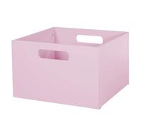 roba Boîte de Rangement en Bois pour Chambre d'Enfant, Bac de Rangement avec Poignées pour Jouets et Déco - Rose