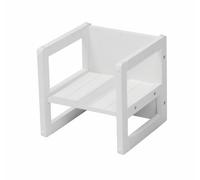 ROBA Tabouret d'Enfant - Style Maison de Campagne - Chaise Réversible à 3 Hauteurs d'Assise - Bois Blanc blanc TU