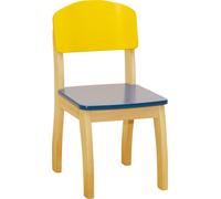 Roba Chaise Enfant En Bois - Hauteur D'assise 31 -5 Cm - Jaune /Bleu Jaune
