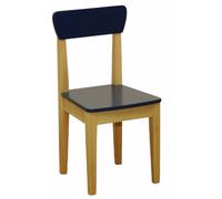 Chaise Pour Enfant En Bois Roba - Hauteur D'assise 31 Cm - Naturel/Bleu Bleu