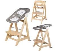 ROBA Chaise Haute Évolutive Born Up 2 en 1 + Transat Inclinable - Sternenzauber - Des la Naissance - Bois Naturel Naturel G