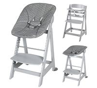 Roba Chaise Haute évolutive Born Up Set 2in1, Stone steppé avec Fonction Pliante