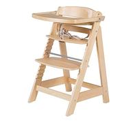 Roba Chaise haute évolutive Sit Up Fun – Bois, plateau détachable 1 clic, hauteur réglable, Naturel